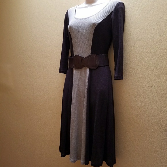 Robbie Bee Two Tone Midi Dress - Picture 3 of 7